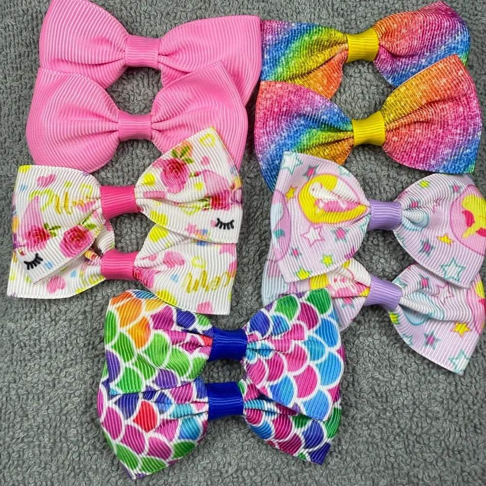 Colorful Kids Hair Bow Set